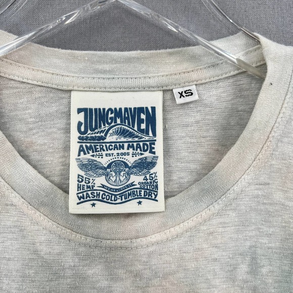 JUNGMAVEN Shirt Womens Men XS White Sage Tie Dye Tee Baja Unisex Crew Short - Picture 8 of 12